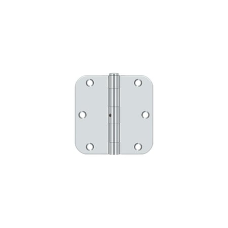 Deltana 3-1/2 x 3-1/2 x 5/8 Radius Hinge; Heavy Duty; Bright Chrome Finish S35R5N26